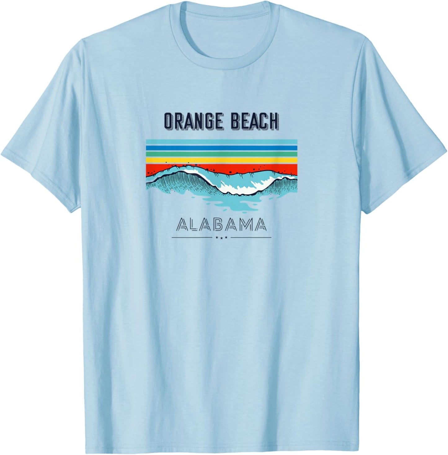 Orange Beach Souvenir - Alabama Reminder Men Women Kids T-Shirt - T-Shirt | Light Blue