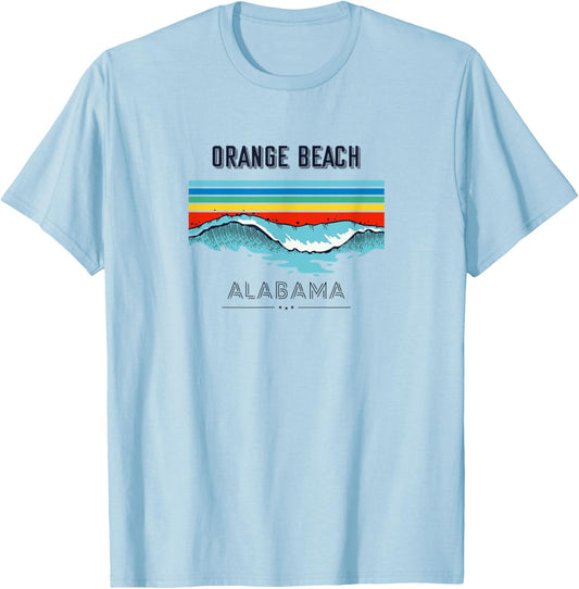 Orange Beach Souvenir - Alabama Reminder Men Women Kids T-Shirt - T-Shirt | Light Blue