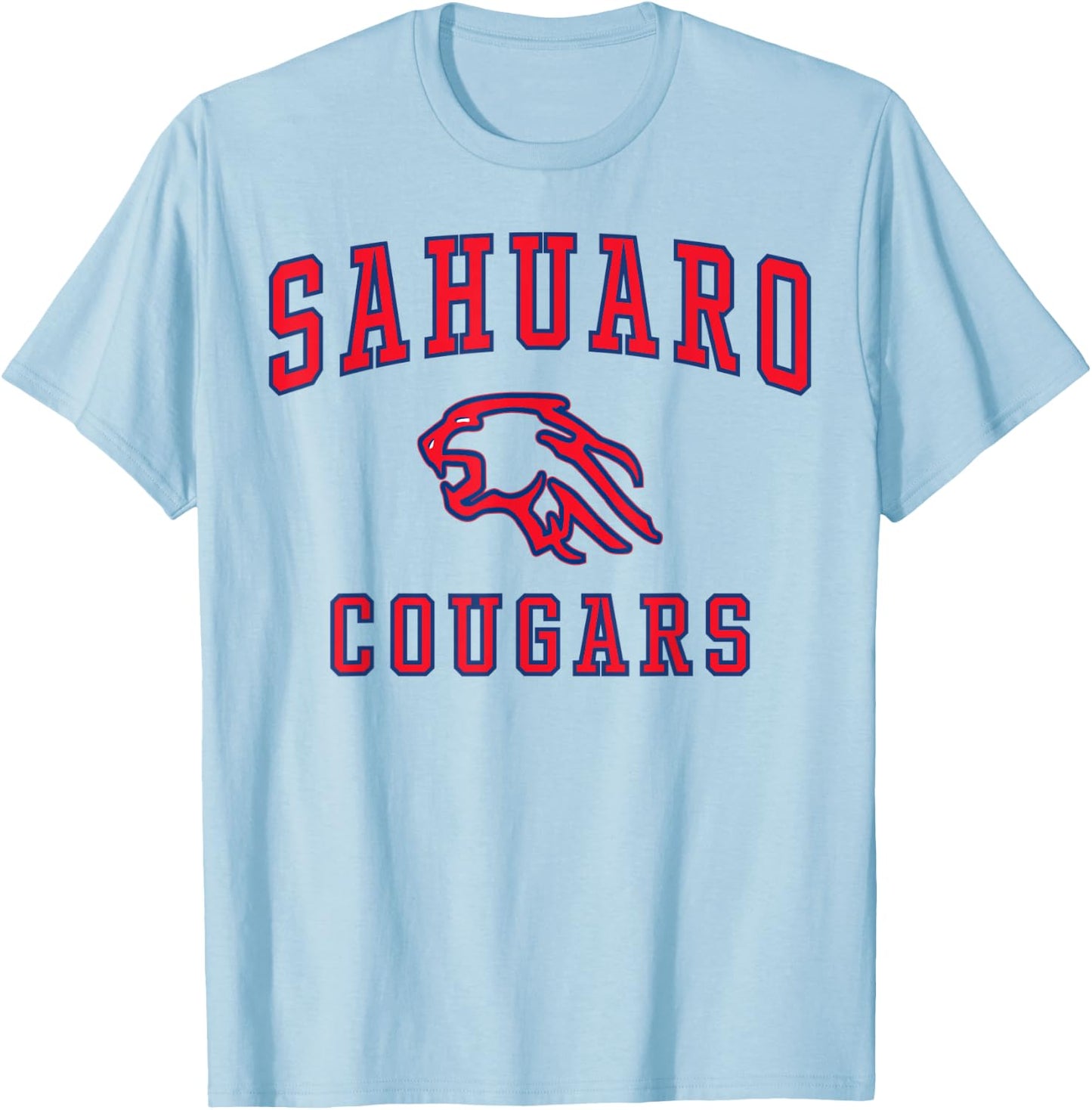 Sahuaro High School Cougars C1 T-Shirt - T-Shirt | Light Blue