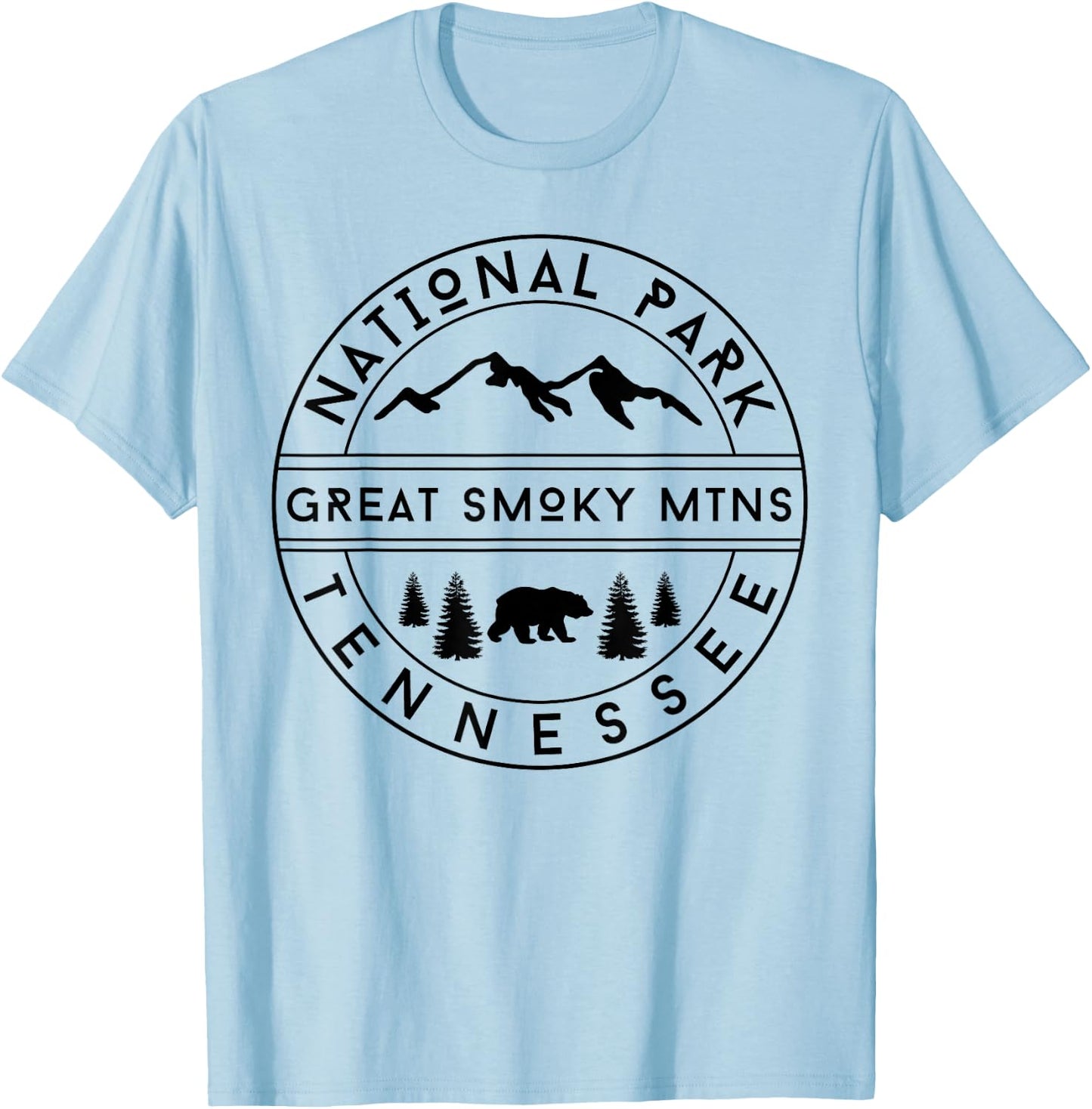 Smoky Mountains National Park T-Shirt - T-Shirt | Light Blue