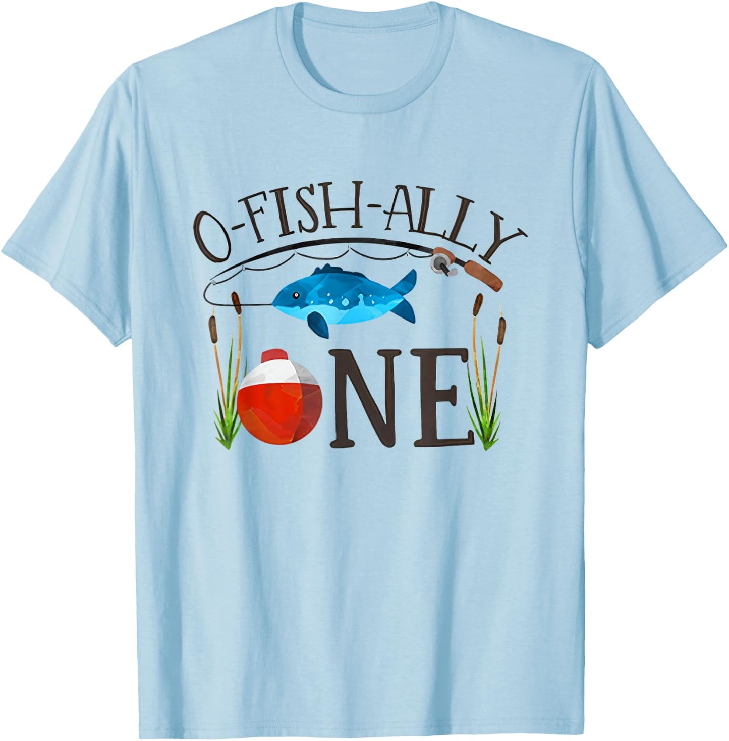 O Fish Ally One 1st Birthday Boy Kids T-Shirt - T-Shirt | Light Blue
