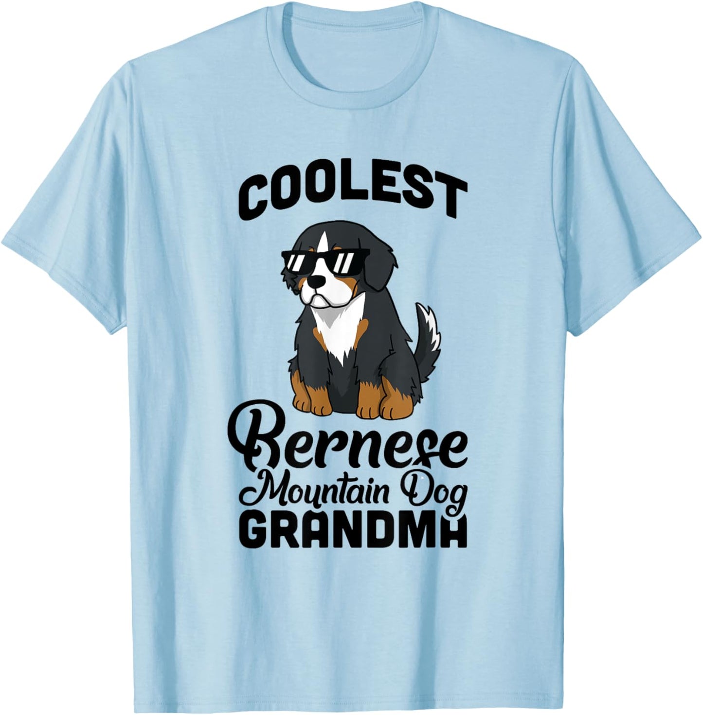 Coolest Bernese Mountain Dog Grandma Dog Men Women Girls Kids T-Shirt - T-Shirt | Light Blue