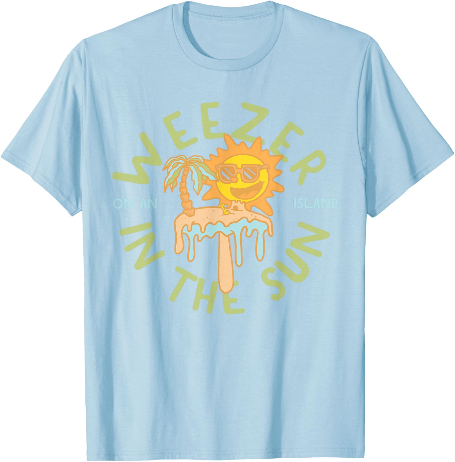 Weezer - On An Island In the Sun T-Shirt - T-Shirt | Light Blue