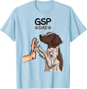 German Shorthaired Pointer GSP Dog Dad T-Shirt - T-Shirt | Light Blue