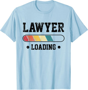 Lawyer Loading, Funny New Lawyer Vintage Law School Graduate T-Shirt - T-Shirt | Light Blue
