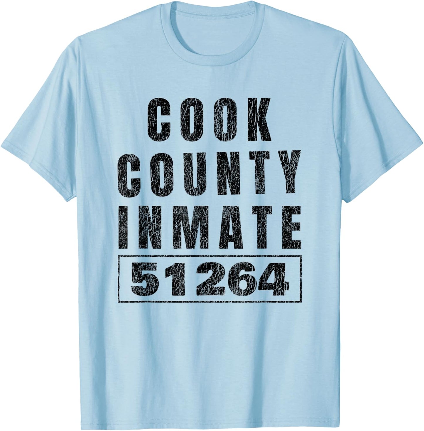 Prison Inmate Halloween Costume Cook County Illinois Orange T-Shirt - T-Shirt | Light Blue