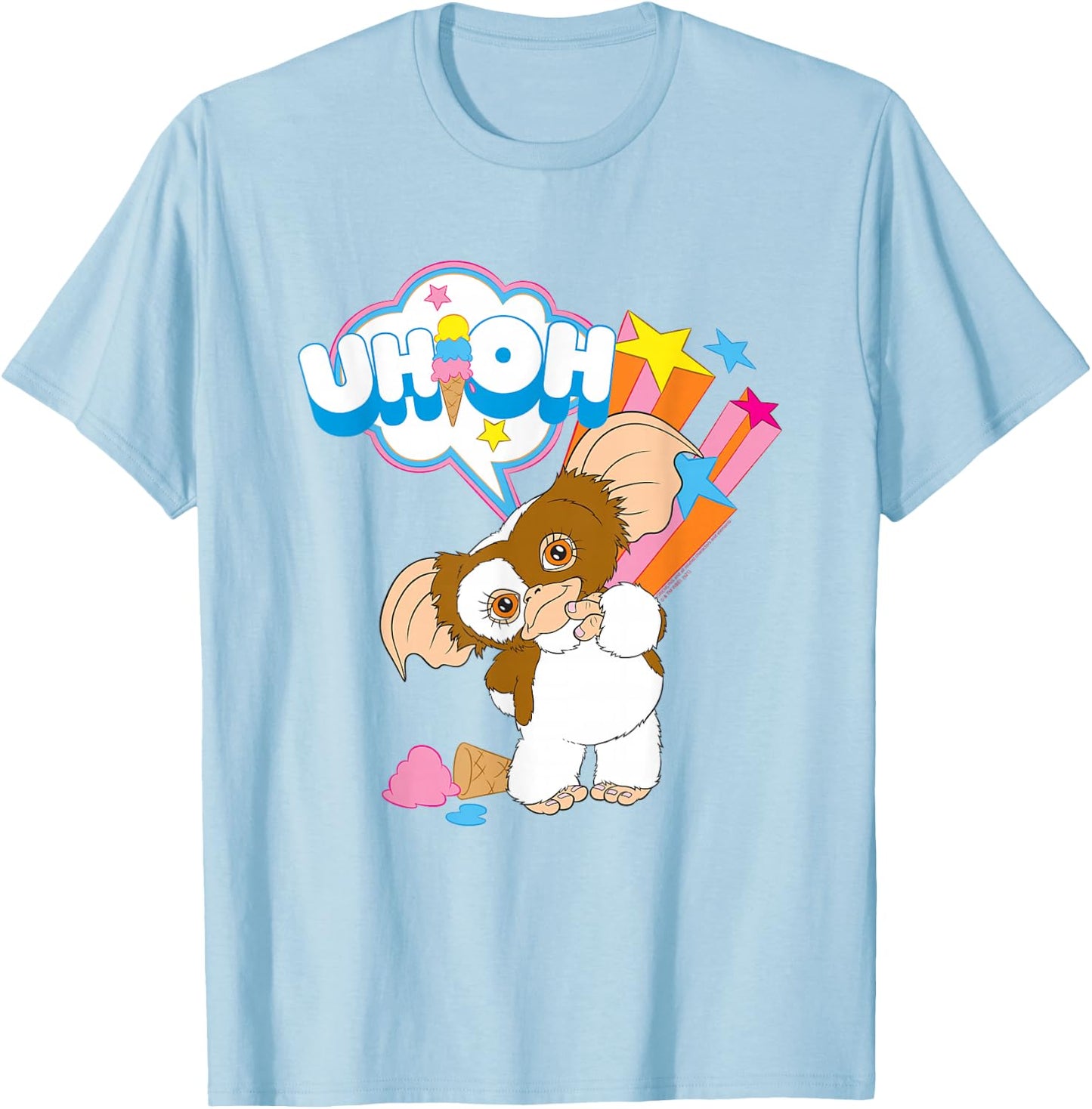 Gremlins Gizmo Uh Oh T-Shirt - T-Shirt | Light Blue