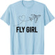 Plane Airplane Flying Aircraft Aviation Fly Girl T-Shirt - T-Shirt | Light Blue
