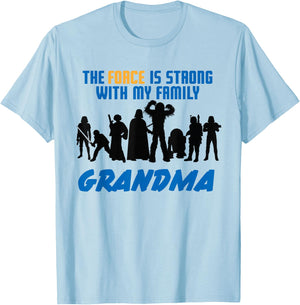 Star Wars The Force Matching Family GRANDMA T-Shirt - T-Shirt | Light Blue