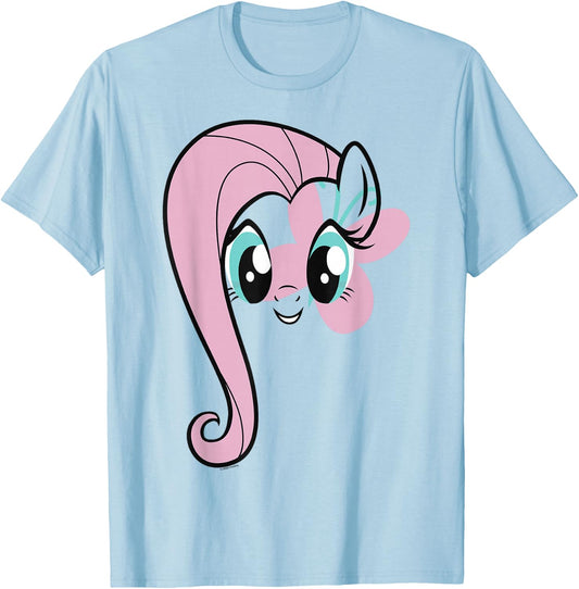My Little Pony: Friendship is Magic Fluttershy Big Face T-Shirt - T-Shirt | Light Blue