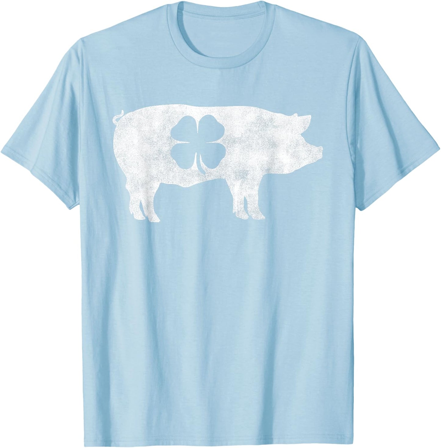Pig Hog BBQ Meat Gift St. Patrick's Day Shamrock Irish Lucky T-Shirt - T-Shirt | Light Blue