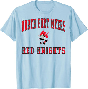 North Fort Myers High School Red Knights C1 T-Shirt - T-Shirt | Light Blue