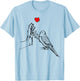 Budgie Love Parakeet Heart Bird Gift T-Shirt - T-Shirt | Light Blue