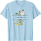 Juniper First Name Vintage Roses Wedding Shower Rose T-Shirt - T-Shirt | Light Blue