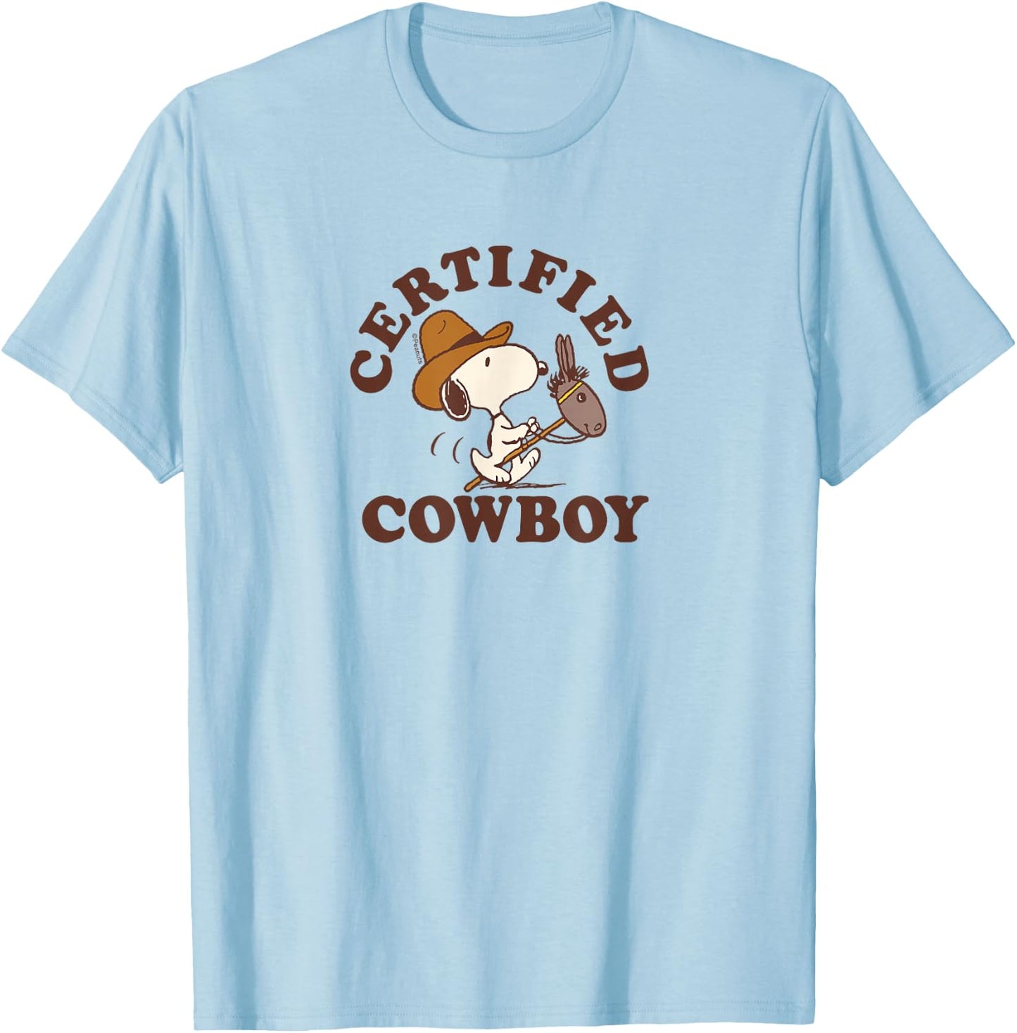Peanuts - Certified Cowboy Snoopy T-Shirt - T-Shirt | Light Blue
