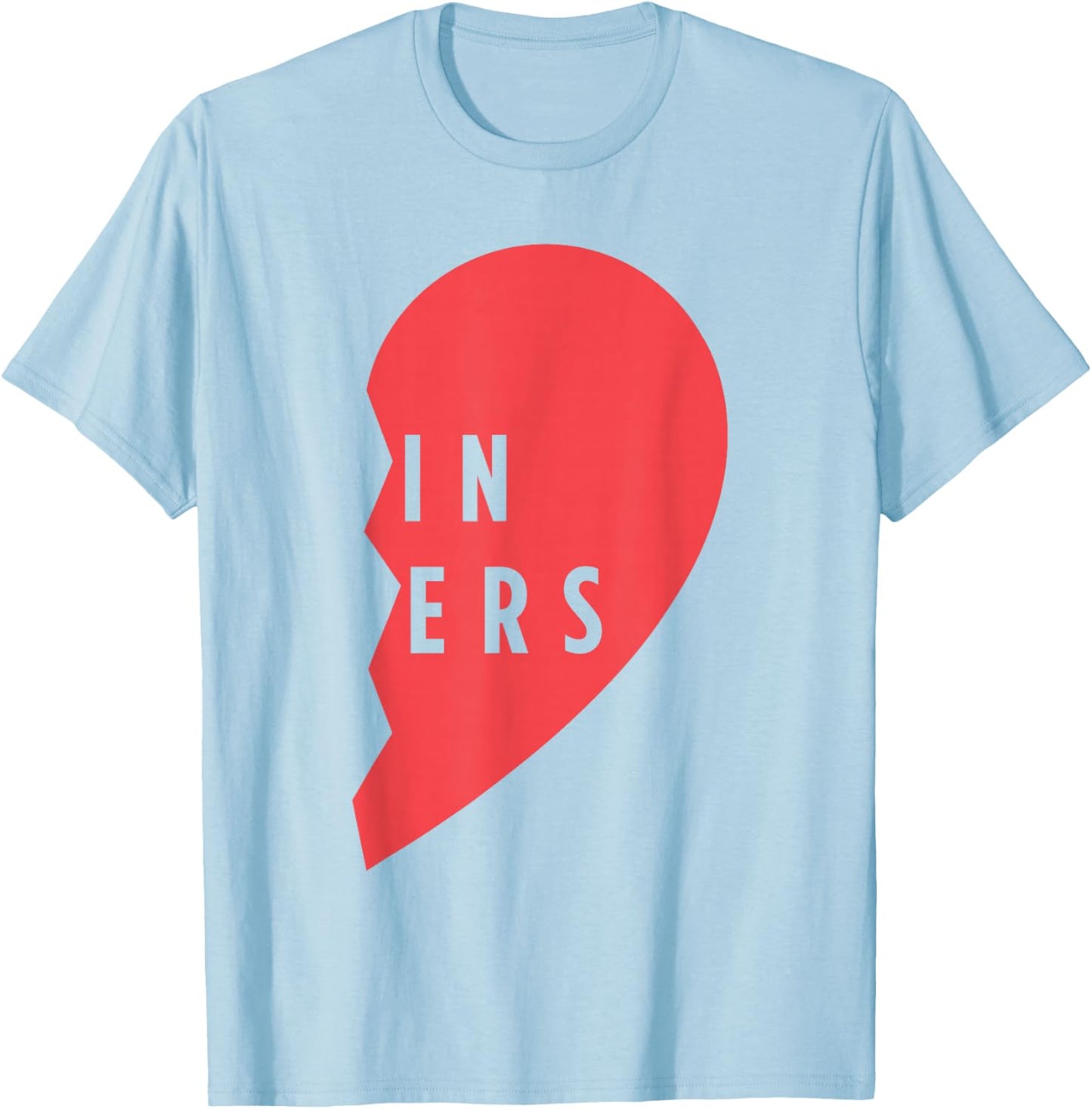 Twins Gift - Twin Sisters Heart Matching Shirt Set - #2 of 2 T-Shirt - T-Shirt | Light Blue