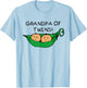 Two Peas in a Pod Grandpa of Twins T-Shirt - T-Shirt | Light Blue
