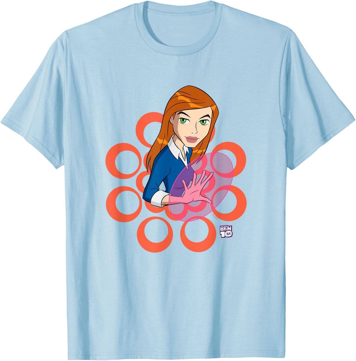 Ben 10: Alien Force Gwen Tennyson Magical Powers Shot T-Shirt - T-Shirt | Light Blue