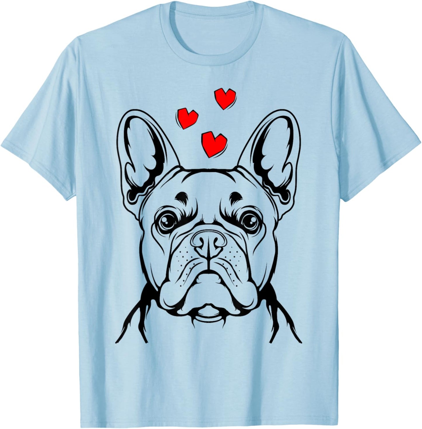 French Bulldog Love Frenchie Woman Gifts T-Shirt - T-Shirt | Light Blue