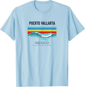 Puerto Vallarta Souvenir - Mexico Reminder T-Shirt - T-Shirt | Light Blue