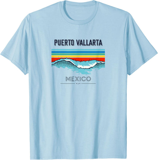 Puerto Vallarta Souvenir - Mexico Reminder T-Shirt - T-Shirt | Light Blue