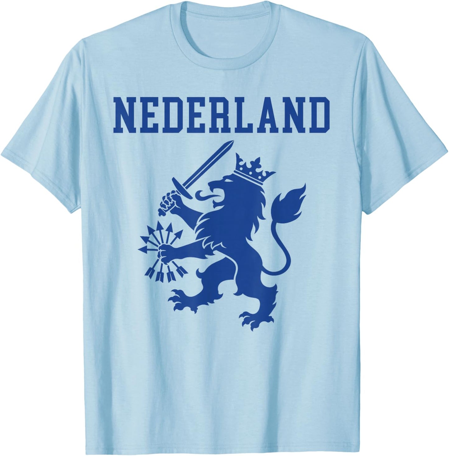 Holland Nederland Flag Dutch Lion Netherlands Pride T-Shirt - T-Shirt | Light Blue