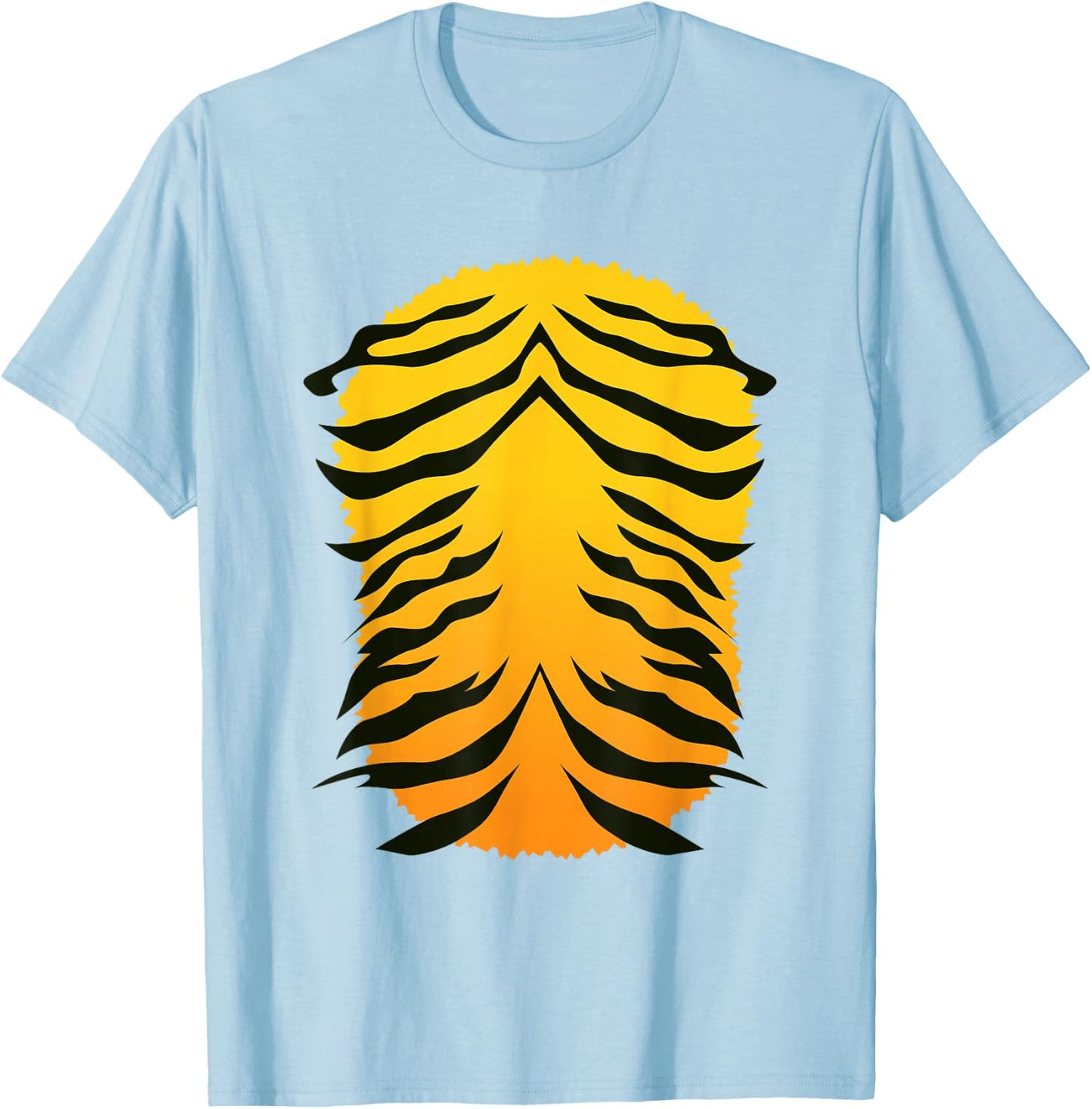 Tiger Costume Orange Tigers Print Stripes Halloween Costume T-Shirt - T-Shirt | Light Blue