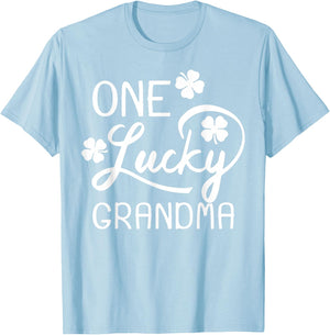 One Lucky Grandma St. Patrick's Day T-Shirt - T-Shirt | Light Blue