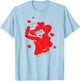 50s 60s 70s Vintage Pin Up Cowgirl | Cowboy Western Texas T-Shirt - T-Shirt | Light Blue
