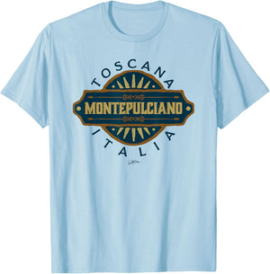 JCombs: Montepulciano, Tuscany, Italy, Retro T-Shirt - T-Shirt | Light Blue