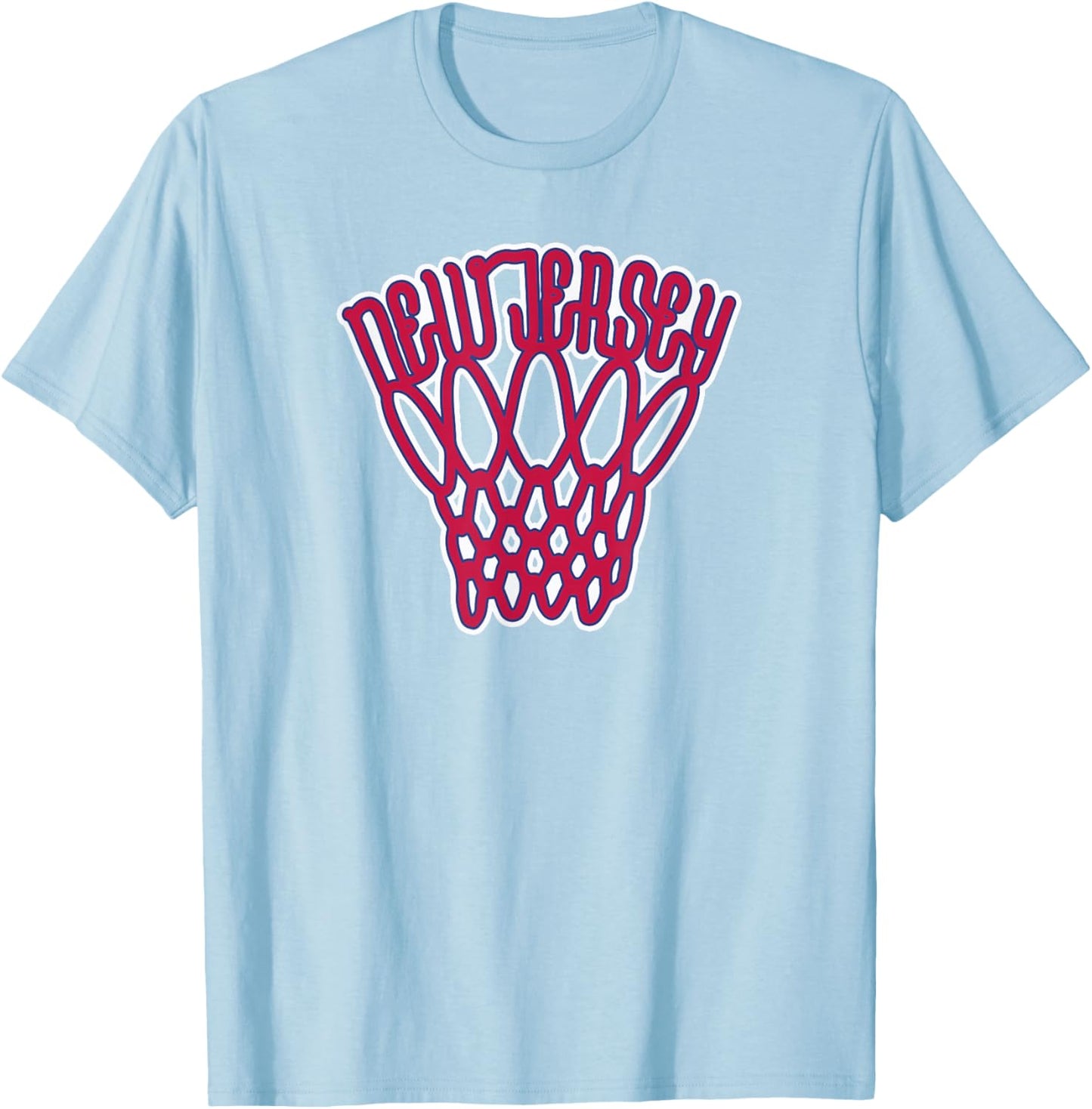 New Jersey Basketball Net Vintage T-Shirt - T-Shirt | Light Blue
