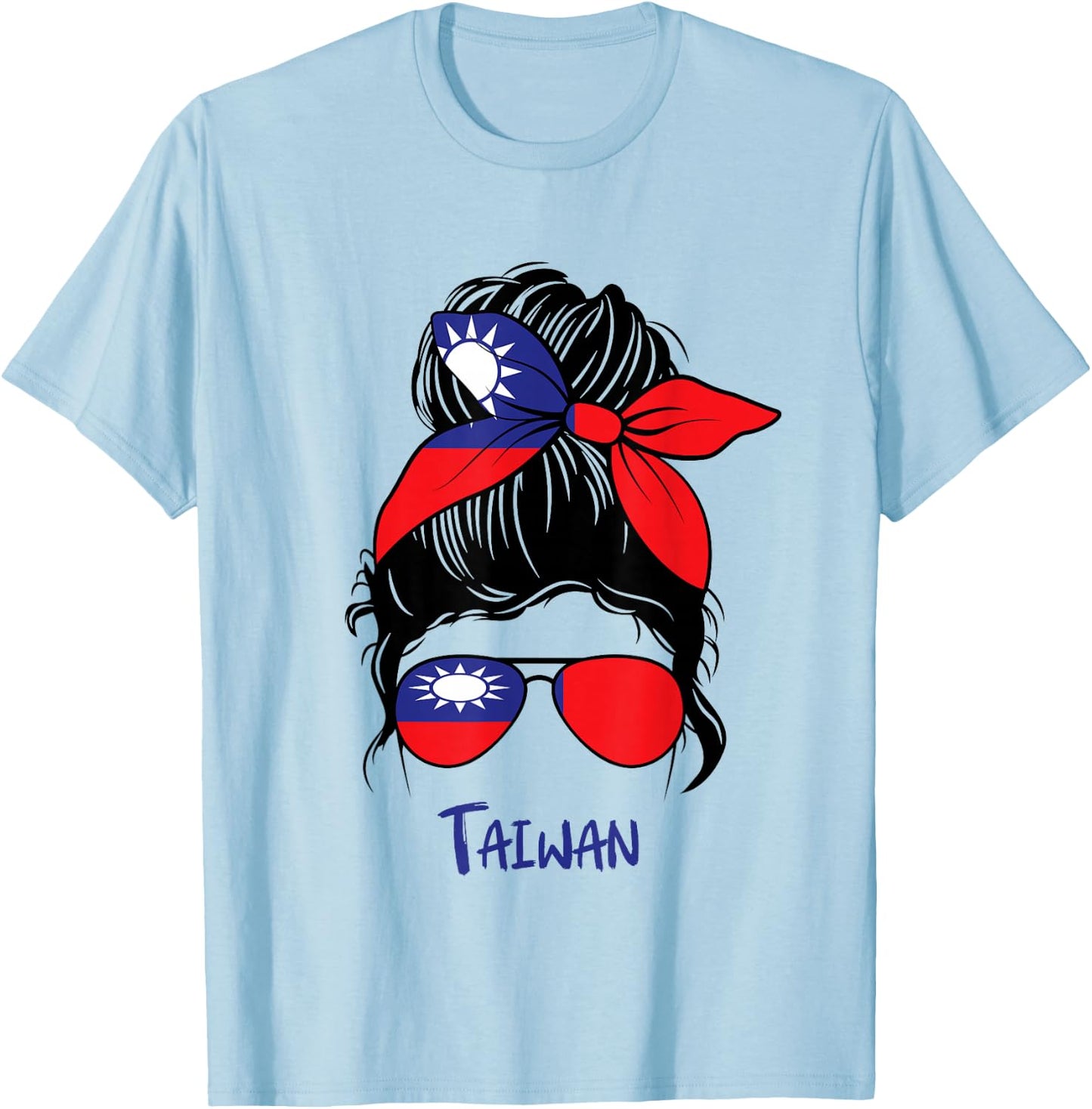 Taiwanese Girl Taiwan girl Taiwan woman flag T-Shirt - T-Shirt | Light Blue