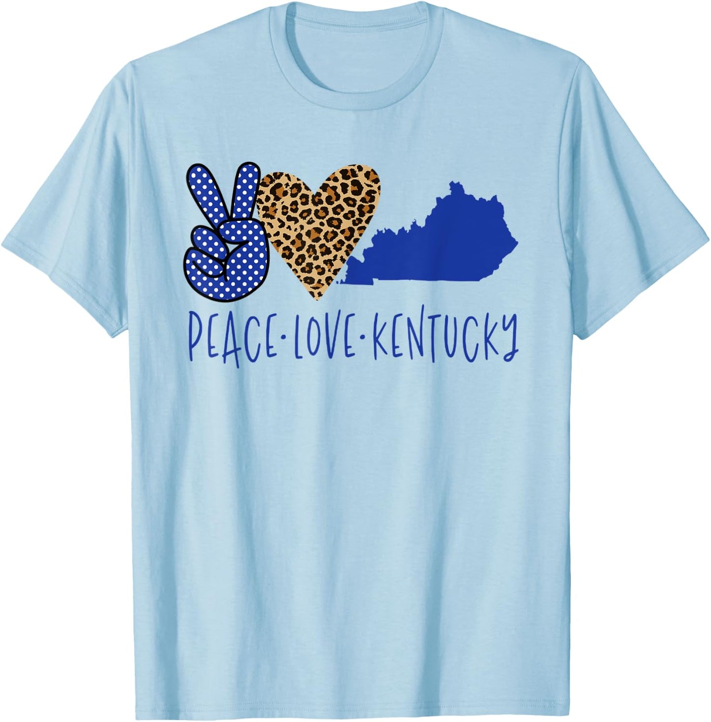 Peace Love Kentucky T-Shirt - T-Shirt | Light Blue