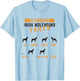 Stubborn Irish Wolfhound Tricks Sit down Shake Come Fetch T-Shirt - T-Shirt | Light Blue
