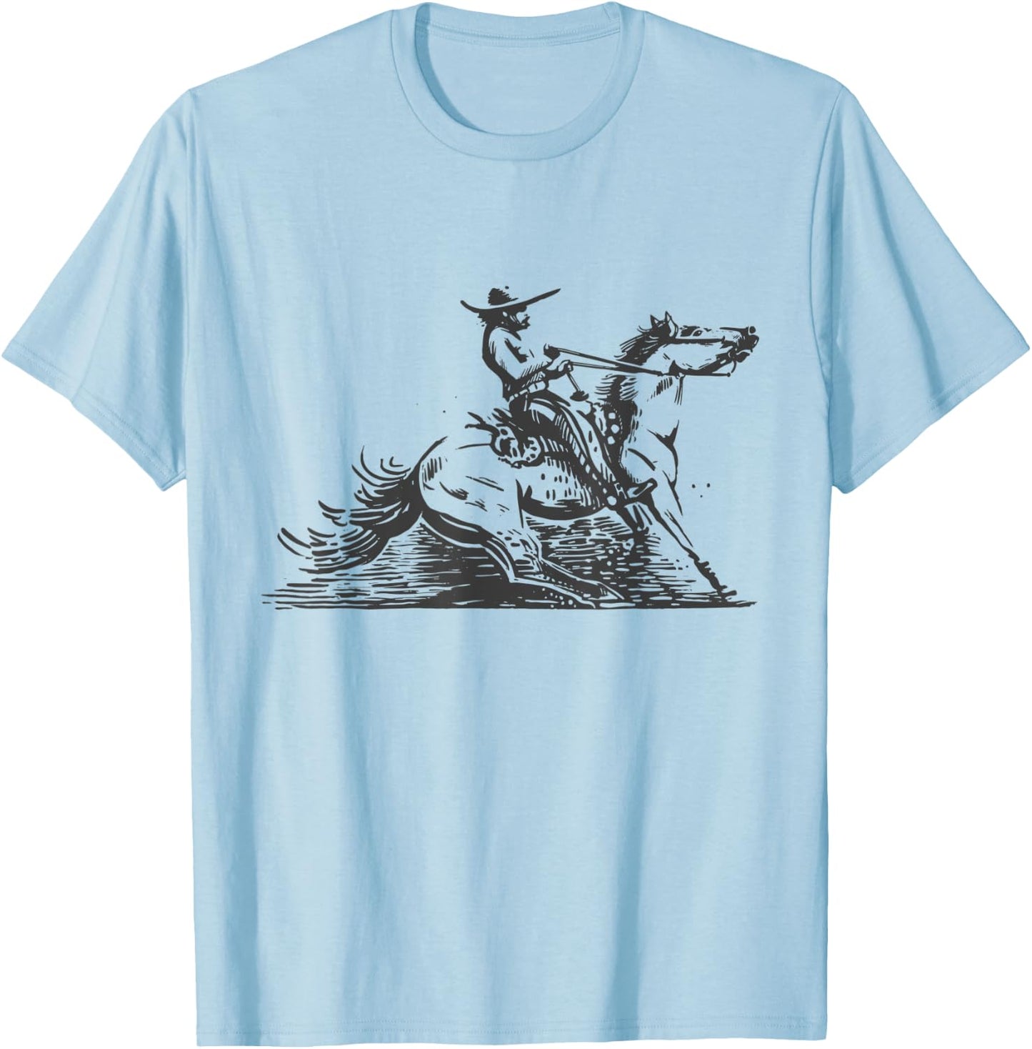 Drawing Mexican Cowboy T-Shirt - T-Shirt | Light Blue