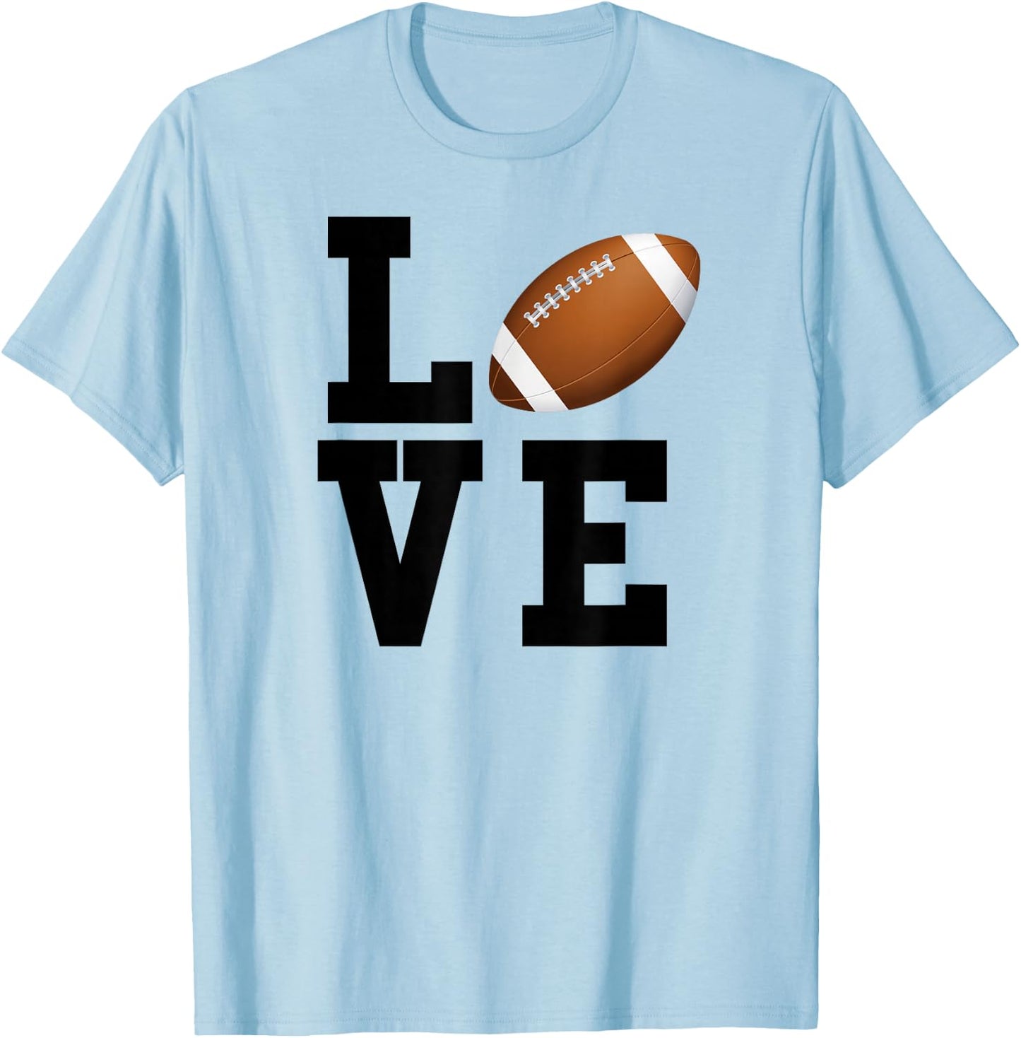I Love Football T-Shirt - T-Shirt | Light Blue