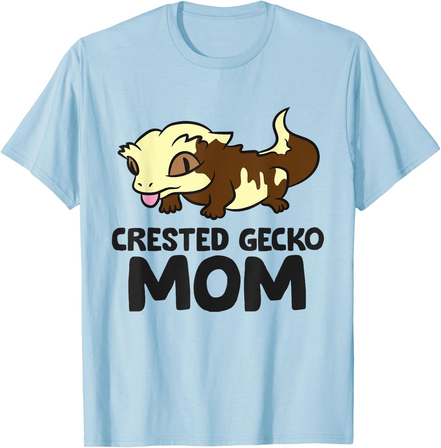 Crested Gecko Mom Lizard Reptile Crested Gecko Mama T-Shirt - T-Shirt | Light Blue