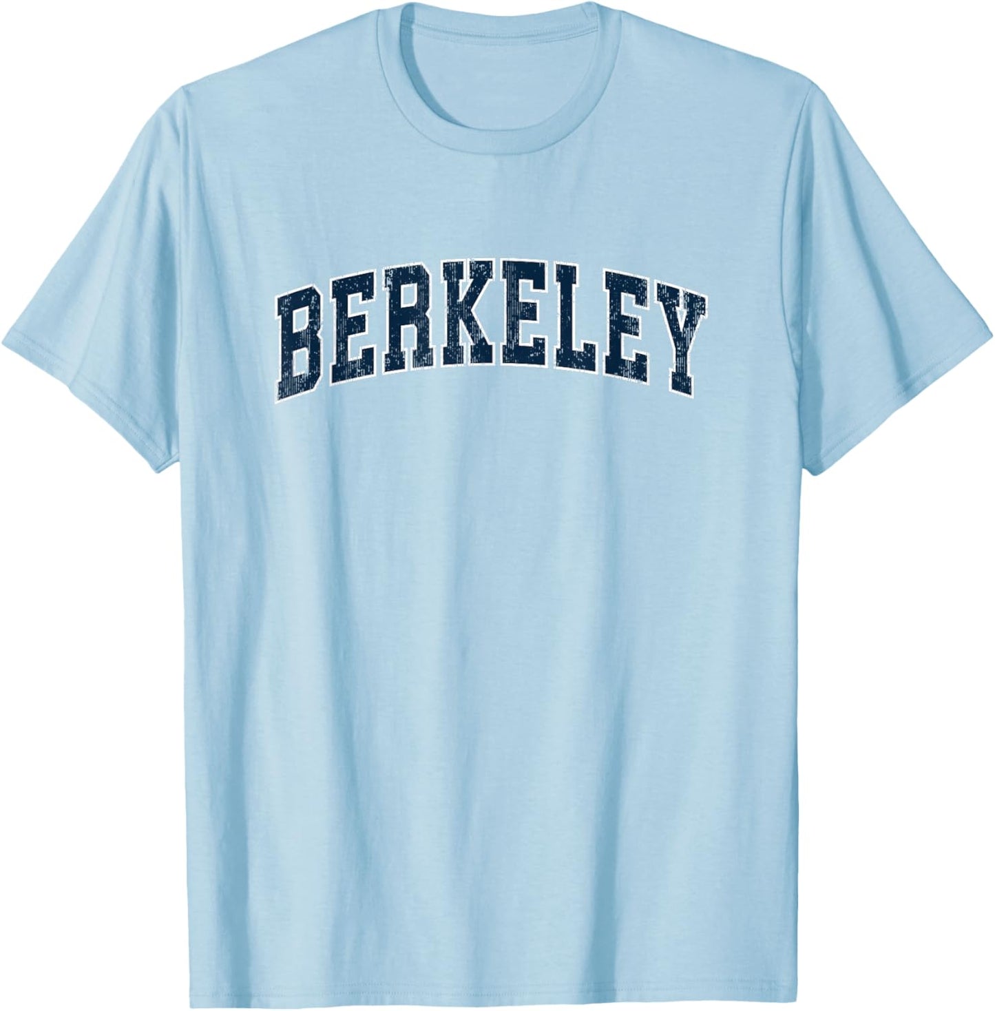 Berkeley California CA Vintage Sports Design Navy Design T-Shirt - T-Shirt | Light Blue
