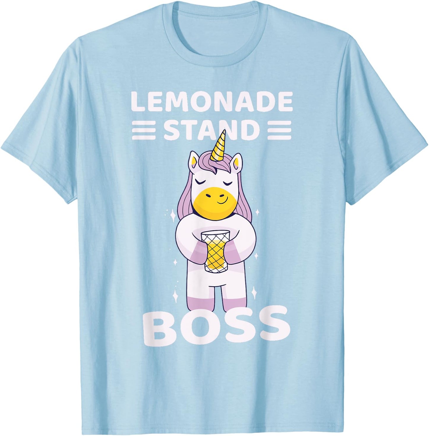 Lemonade Stand Boss Unicorn Girls T-Shirt - T-Shirt | Light Blue
