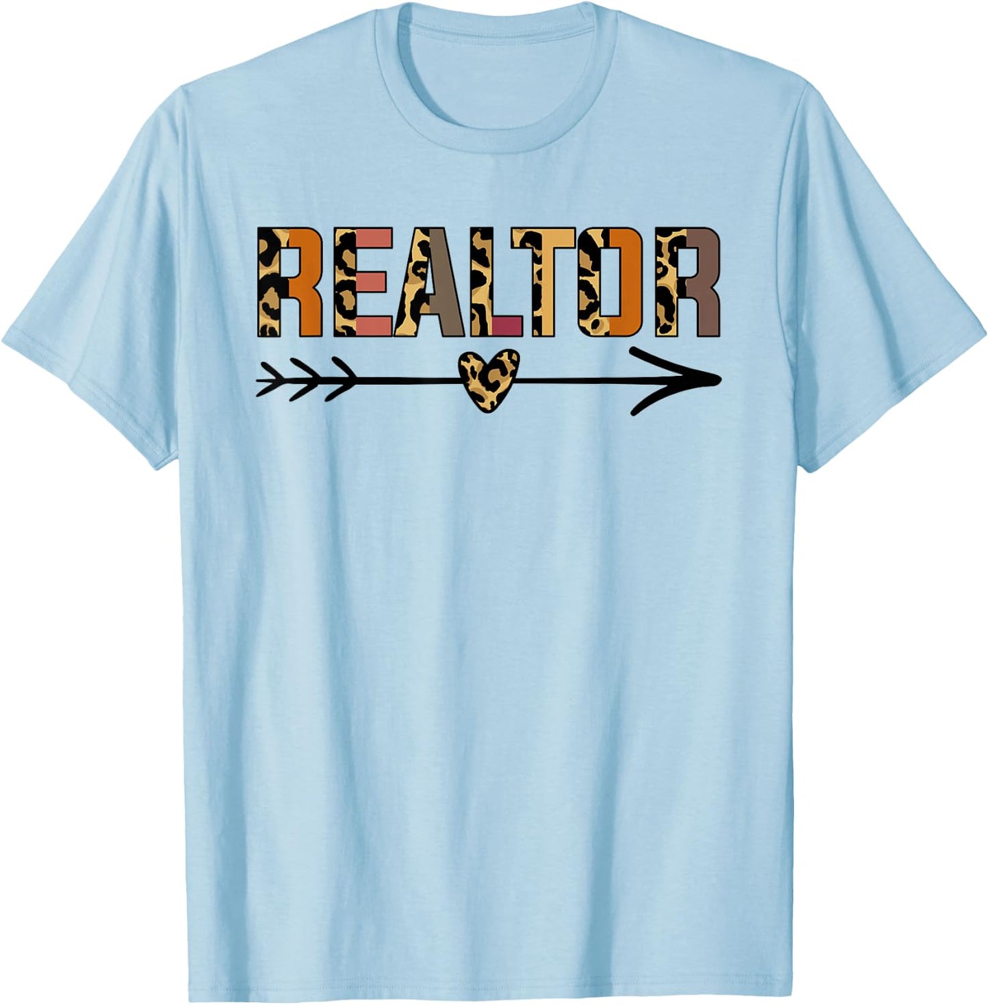 jNQo Leopard Realtor Real Estate Realtor Life Women T-Shirt - T-Shirt | Light Blue