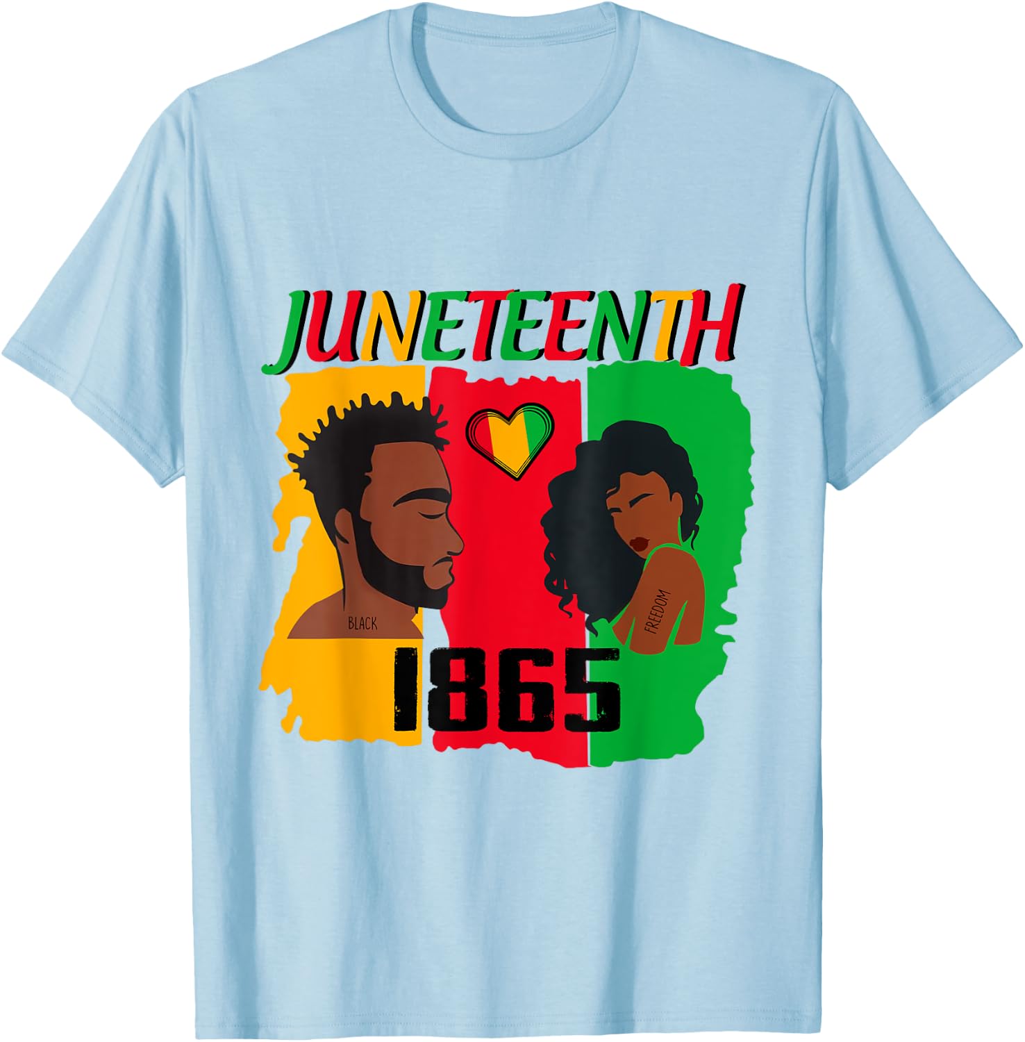 Juneteenth Couple Juneteenth Men Juneteenth Women T-Shirt - T-Shirt | Light Blue