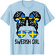 Swedish Girl Messy Hair Sweden Pride Patriotic Kids T-Shirt - T-Shirt | Light Blue