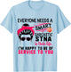 STNA Nurse Smart Sarcastic Messy Bun Nurses Week Nursing T-Shirt - T-Shirt | Light Blue