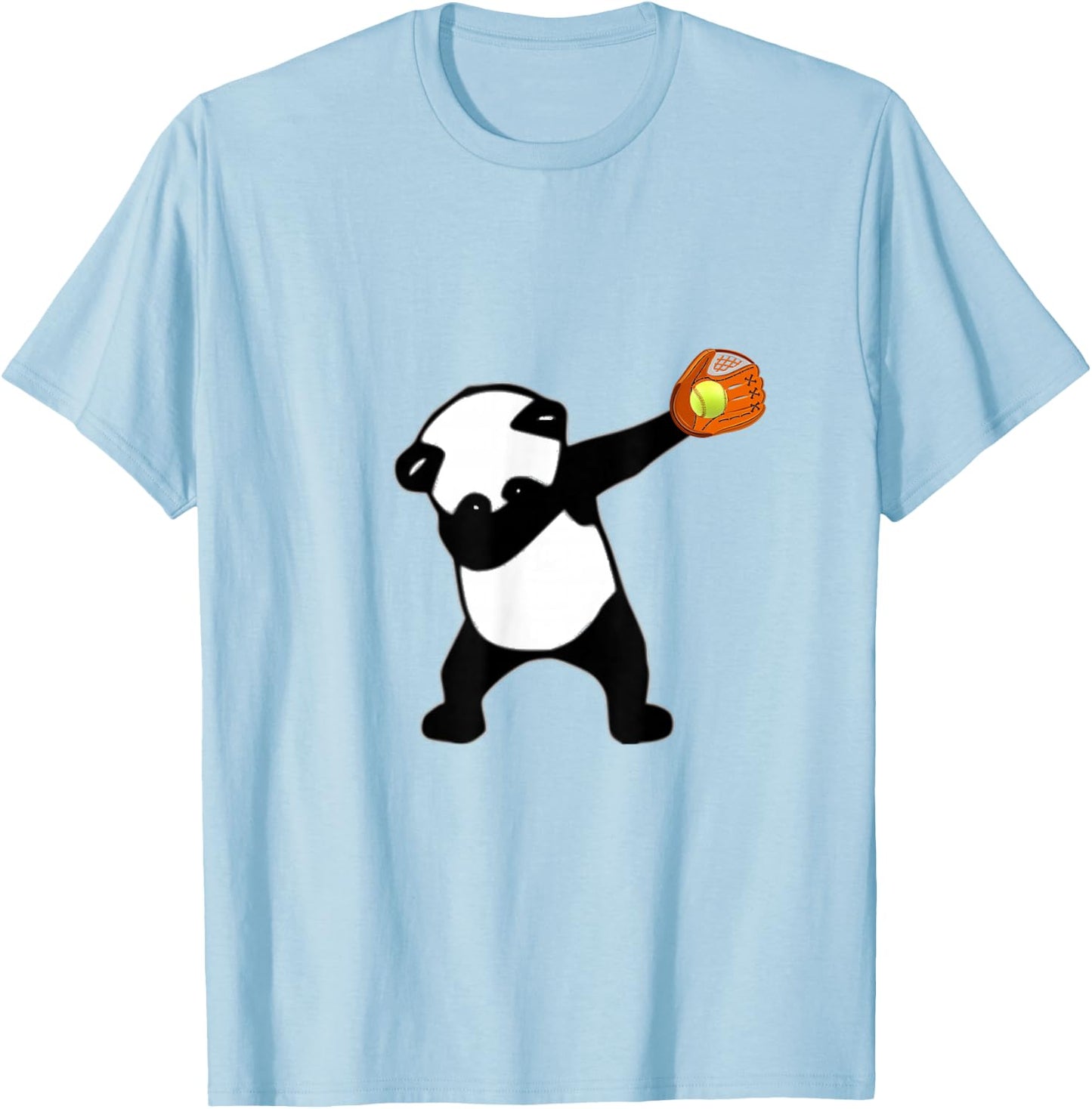 Dabbing Panda Bear Softball Baseball Glove Sport T-Shirt - T-Shirt | Light Blue