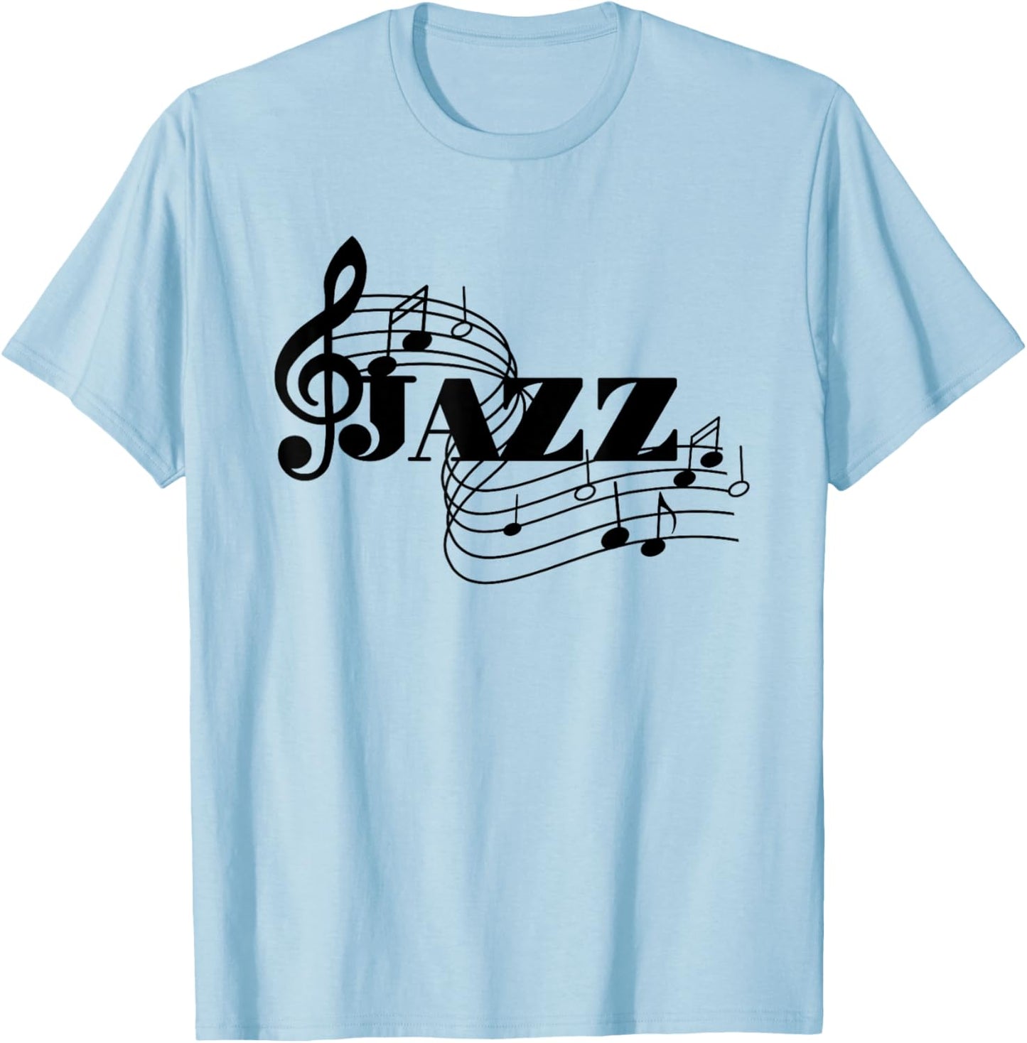 Jazz Musician Jazz Music Sheet Music T-Shirt - T-Shirt | Light Blue