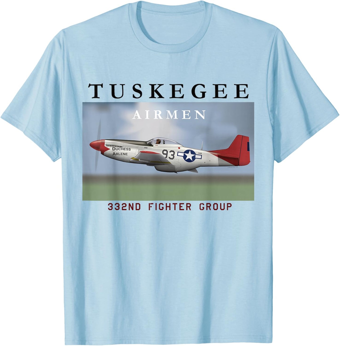 332 FG Tuskegee Airmen T-Shirt - T-Shirt | Light Blue