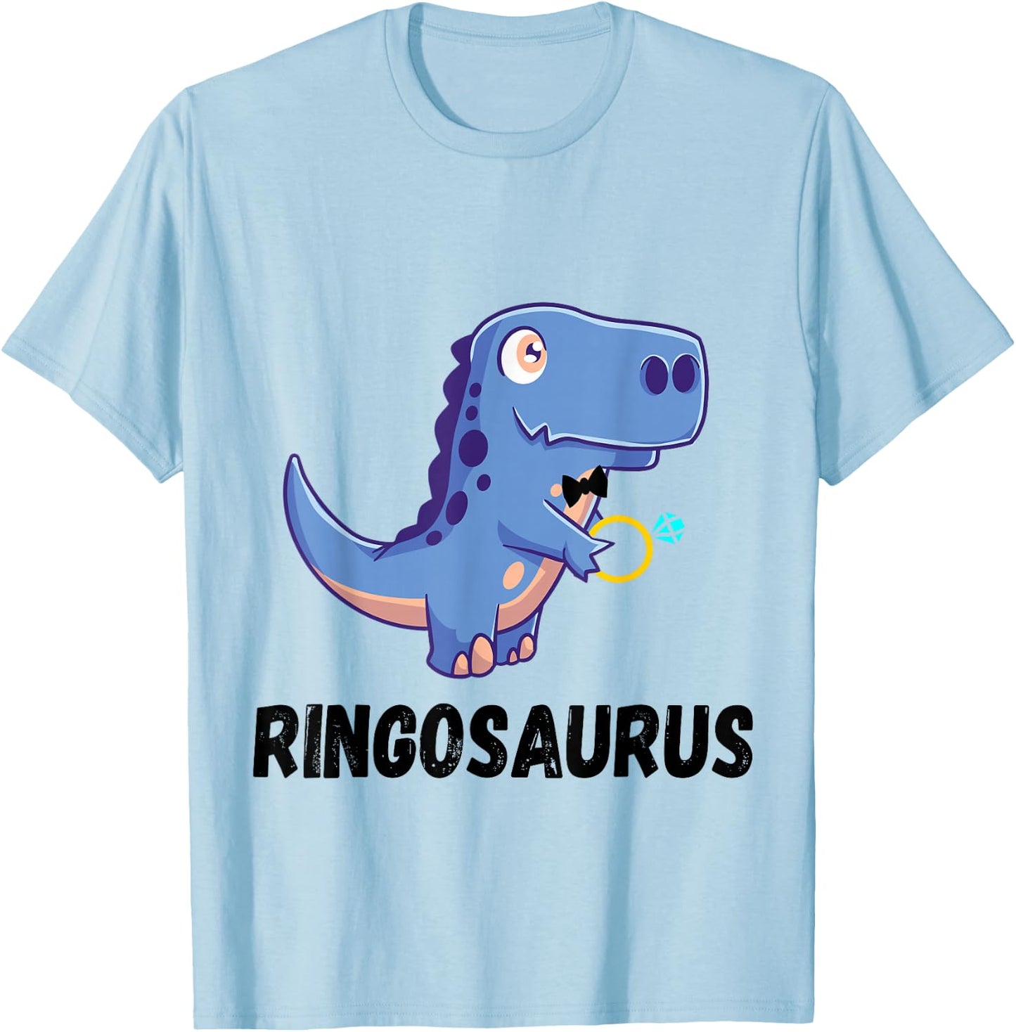 Cute Dinosaur Ring Bearer Ring Dino Wedding Party Security T-Shirt - T-Shirt | Light Blue