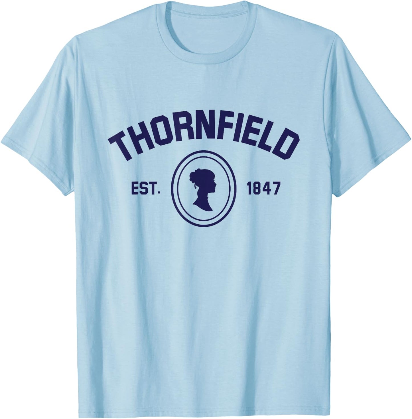 Jane Eyre Charlotte Bronte Thornfield 1847 T-Shirt - T-Shirt | Light Blue