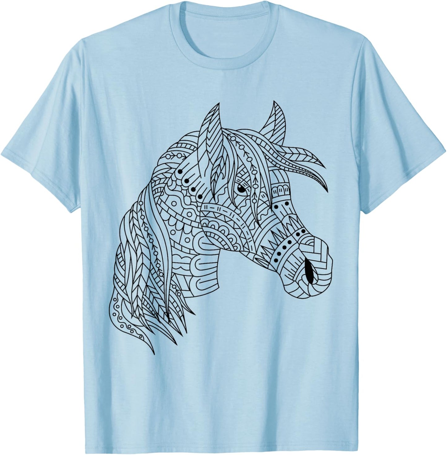 Cute horse to paint and color in for children T-Shirt - T-Shirt | Light Blue