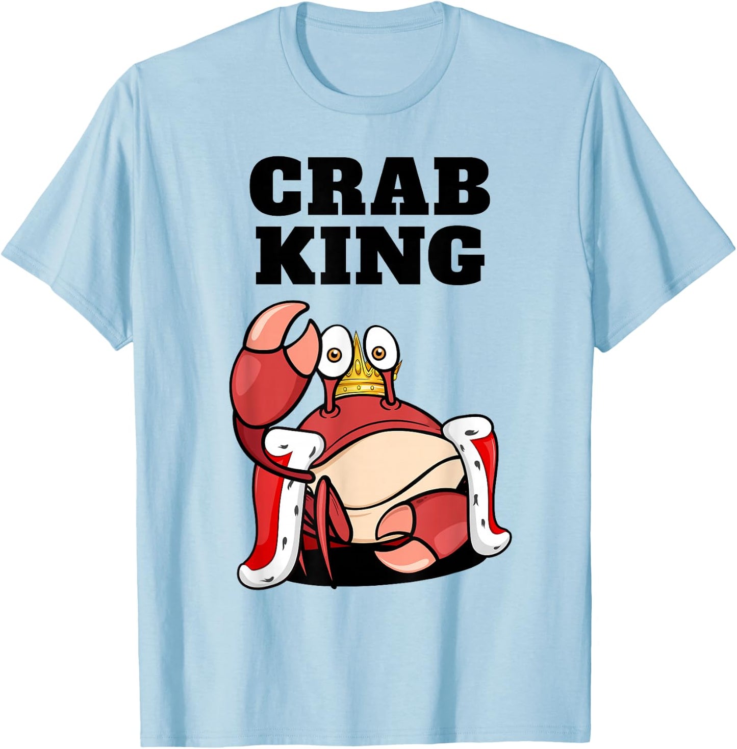 Crab Shirts for Boys | Crab King | Boys Crab T-Shirt - T-Shirt | Light Blue